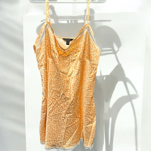 Ambrielle orange nightgown with lace trim adjustable straps 2XL - Picture 1 of 5